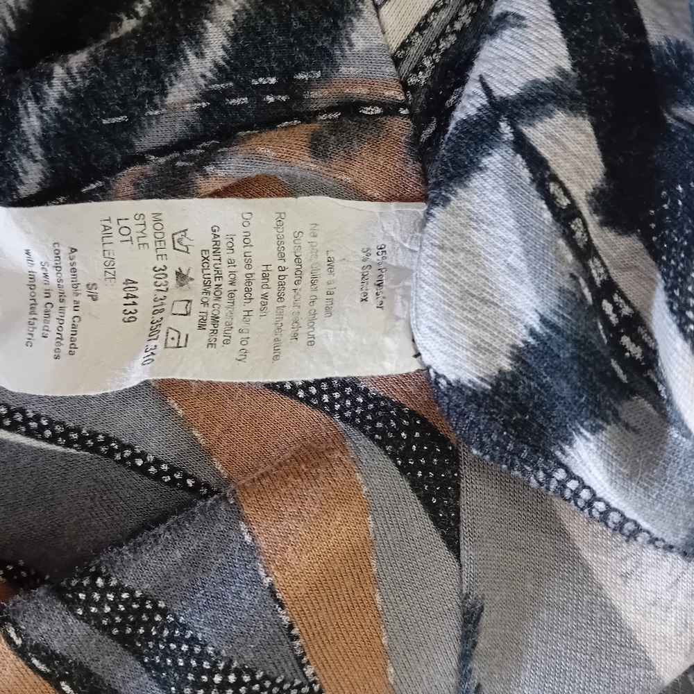 Laura New York Animal Print Women's Top - Black, Gray, Brown - Picture 5 of 5